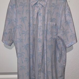 Huk Blue and Gray Casual Button Down Shirt
